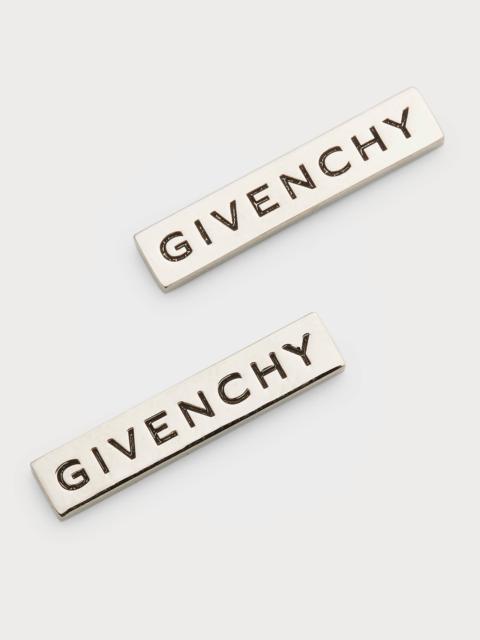 Givenchy Logo Nameplate Stud Earrings