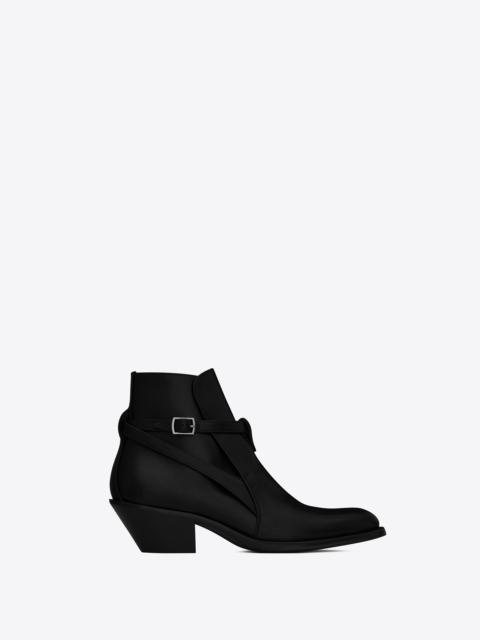 SAINT LAURENT eastwood booties in smooth leather