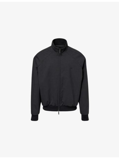 EMPORIO ARMANI Raglan-Sleeves High-Neck Stretch-Woven Jacket