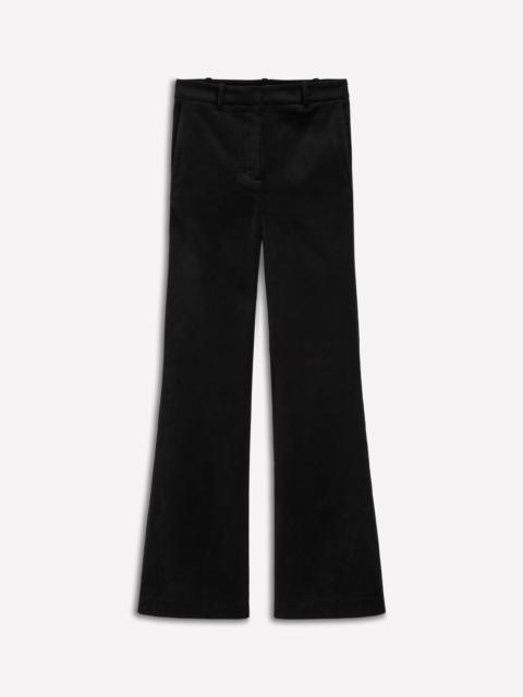 BODEN Fitted Velvet Flare Pants-Black