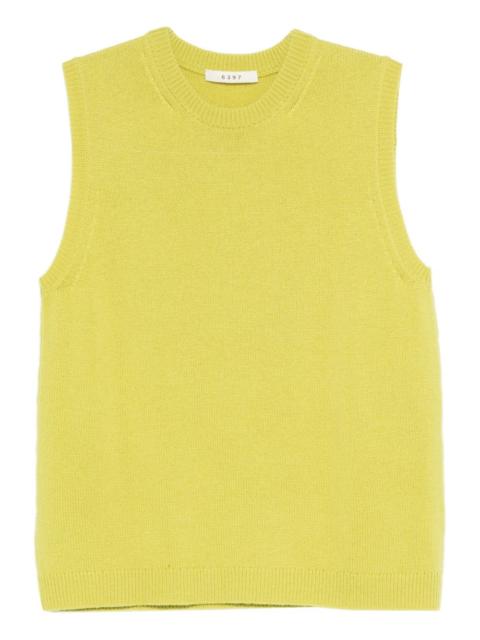 6397 sleeveless wool-cashmere top