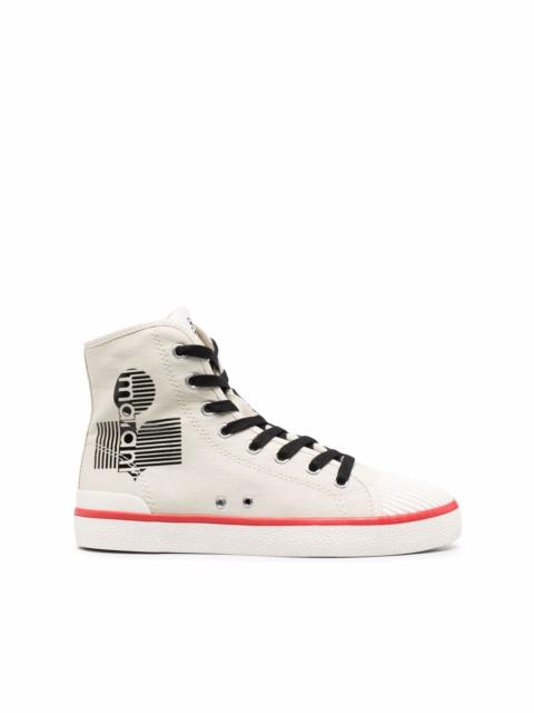 logo-print high top sneakers