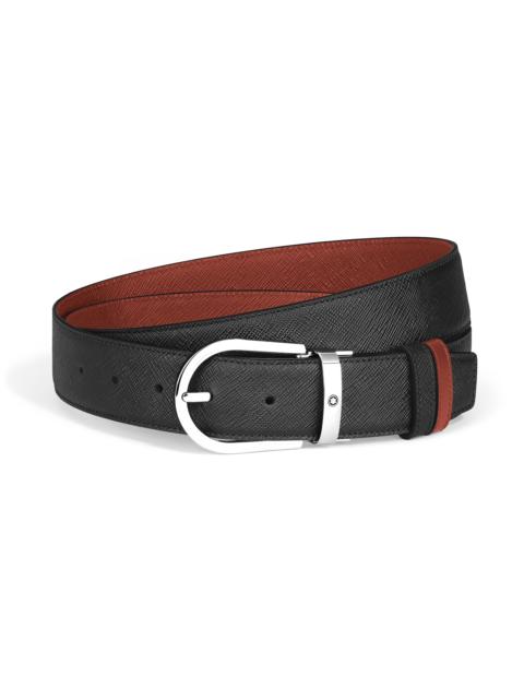 Montblanc HORSESHOE 35 MM REVERSIBLE BELT IN SARTORIAL LEATHER