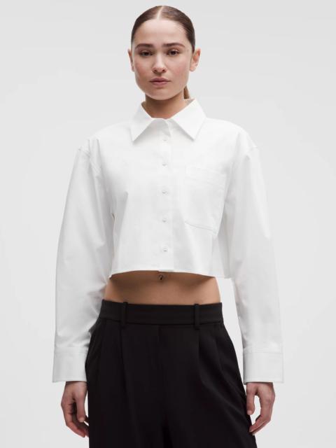 lululemon Woven Cropped Button-Up Long-Sleeve Shirt