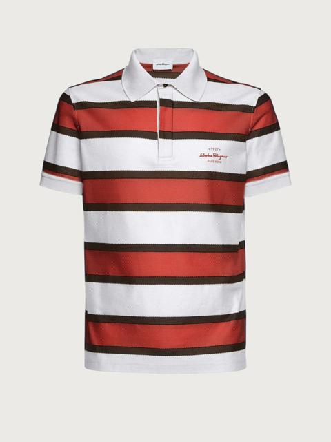 FERRAGAMO COTTON JACQUARD POLO