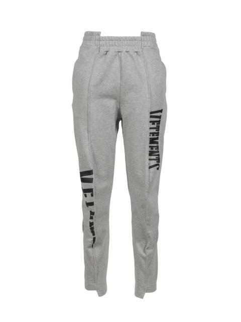 CUT-UP LOGO SWEATPANTS / GRY MELANGE