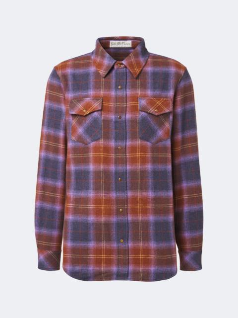 God’s True Cashmere Vulcan Tartan cashmere shirt with tiger's eye
