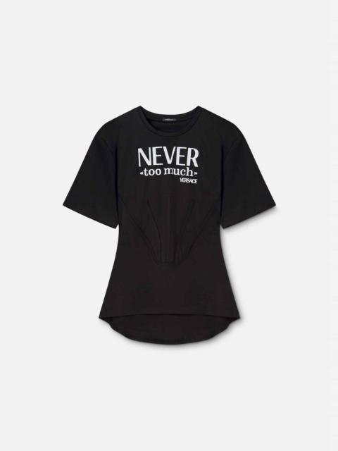 Tシャツ・カットソー VERSACE \"NEVER TOO MUCH\" CORSET T-SHIRT Versace 