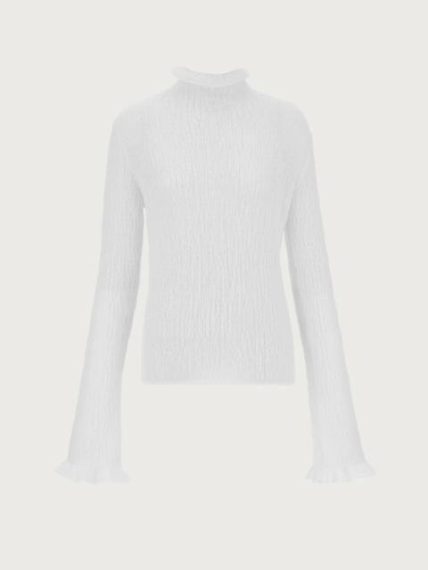 FERRAGAMO ROUCHED TURTLENECK