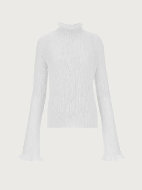 FERRAGAMO ROUCHED TURTLENECK