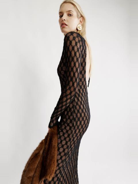 BARDOT Yazmin Lace Midi Dress In Black