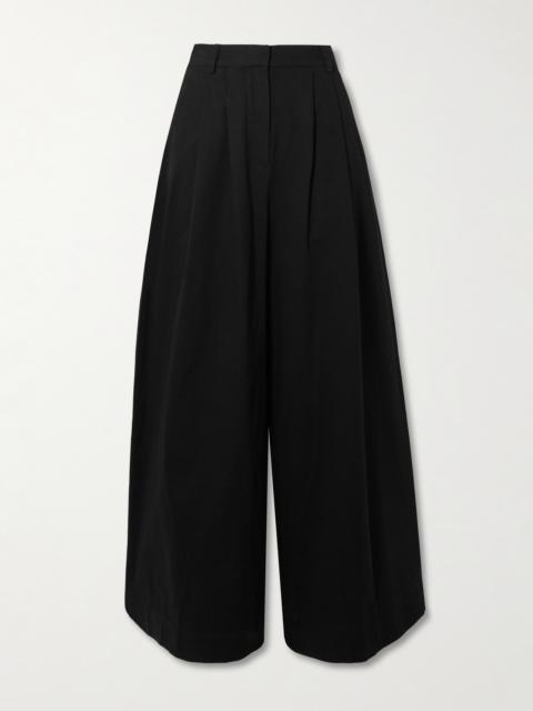 POSSE Wesley Pleated Cotton-twill Wide-leg Pants