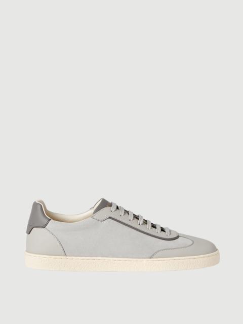 Brunello Cucinelli Suede and polished calfskin sneakers