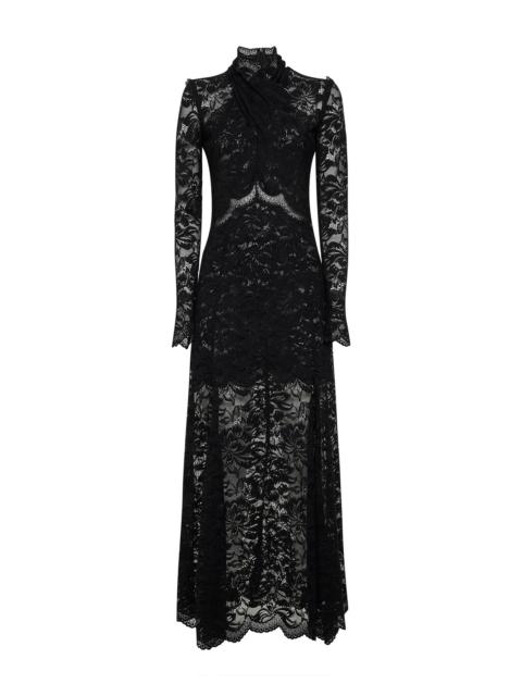 Black lace long dress