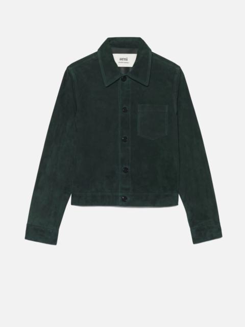 AMI Paris Suede Buttoned Overshirt