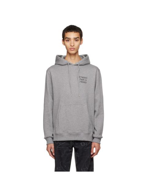 Gray Small Stencil Klein Hoodie