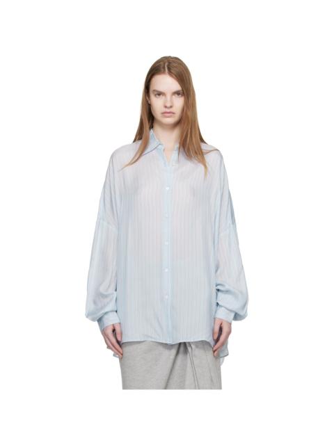 Dries Van Noten Blue Cotton Cocoon Shirt