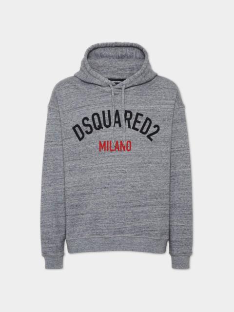 DSQUARED2 WASH RELAX FIT LOGO HOODIE