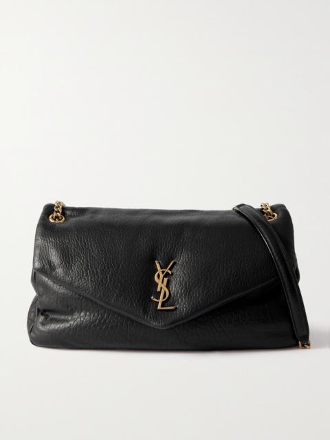 SAINT LAURENT Calypso Large Padded Textured-leather Shoulder Bag