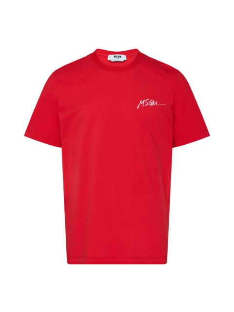 MSGM Brushstroke Logo T-Shirt