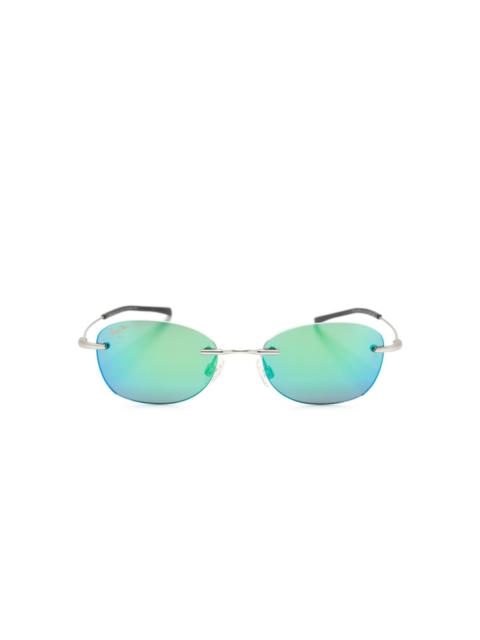 Maui Jim Aki Aki mirrored lenses oval-frame sunglasses