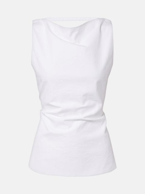 RÓHE Draped cotton-blend top