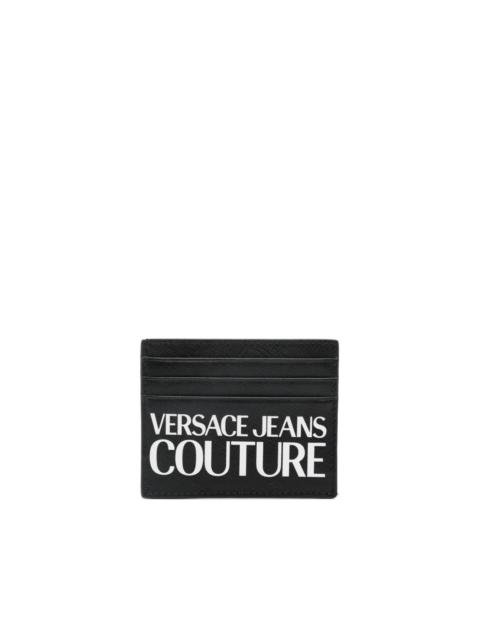 VERSACE JEANS COUTURE logo-print leather cardholder