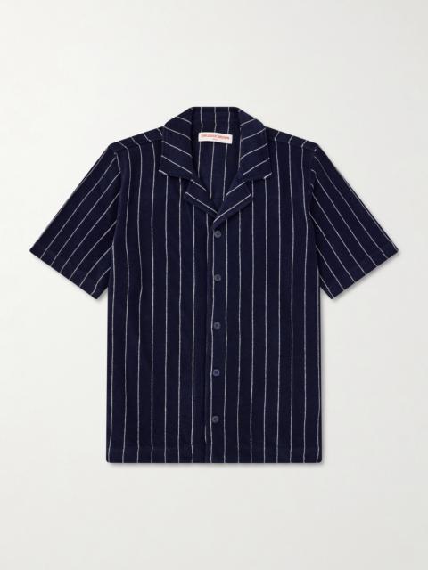 ORLEBAR BROWN Hawkin Stripe Towelling Cotton Shirt
