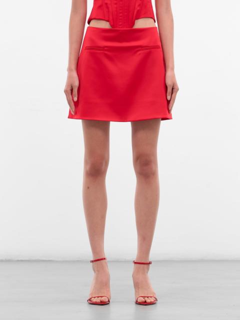 ANNA OCTOBER Red High Waist Mini Skirt