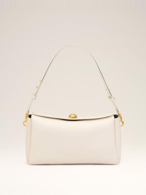 AMI Paris WHITE COW LEATHER CARROUSEL MEDIUM BAG