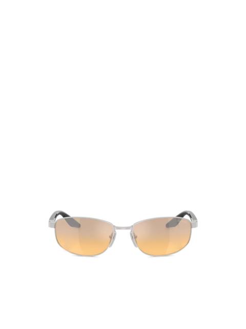 Prada logo-plaque rectangle-frame sunglasses