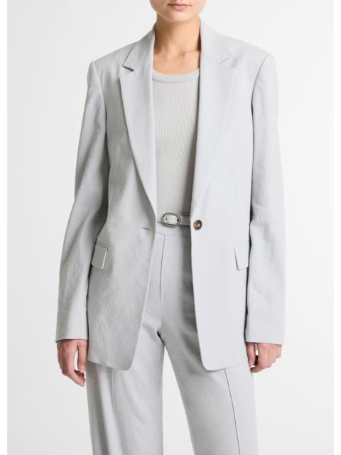 Vince Linen-Blend Single-Breasted Blazer