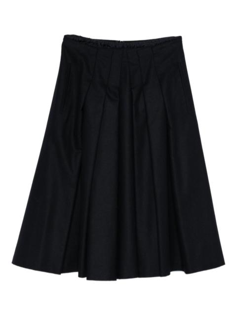 Aspesi pleated flannel midi skirt