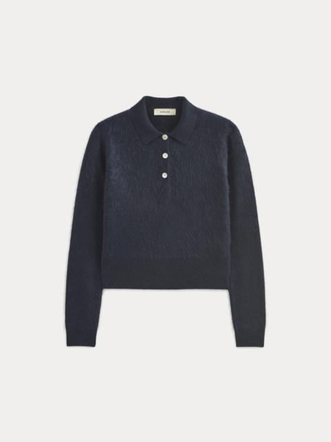 EVERLANE LUSH CASHMERE CROPPED POLO SWEATER