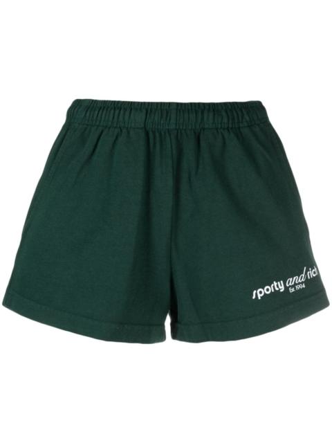 Sporty & Rich logo-print track shorts