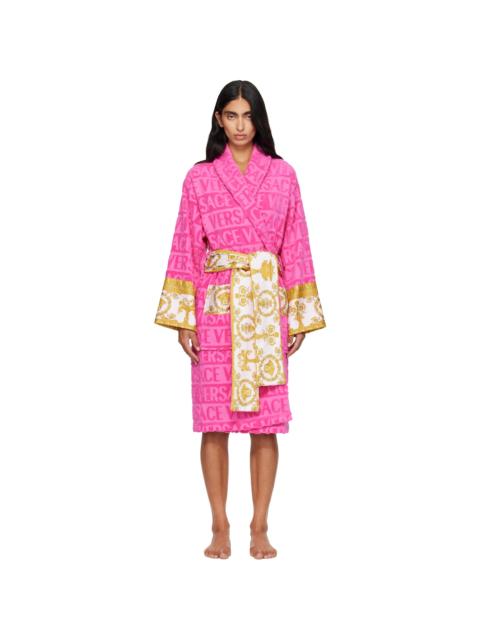 VERSACE Pink 'I Heart Baroque' Bathrobe