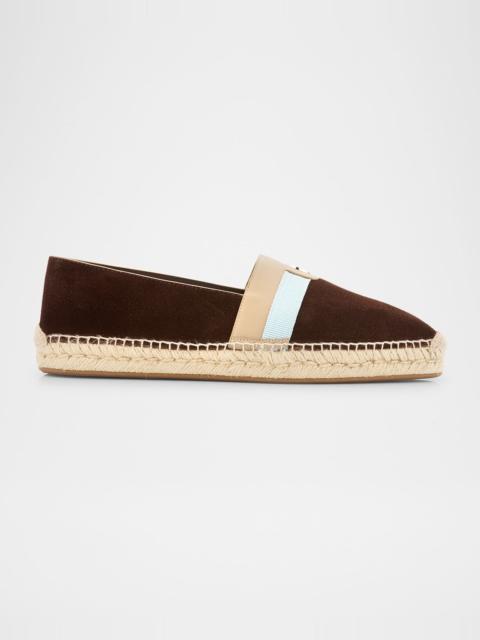 Christian Louboutin Men's Alfarica Reversed Nubuck Leather Red-Sole Espadrilles
