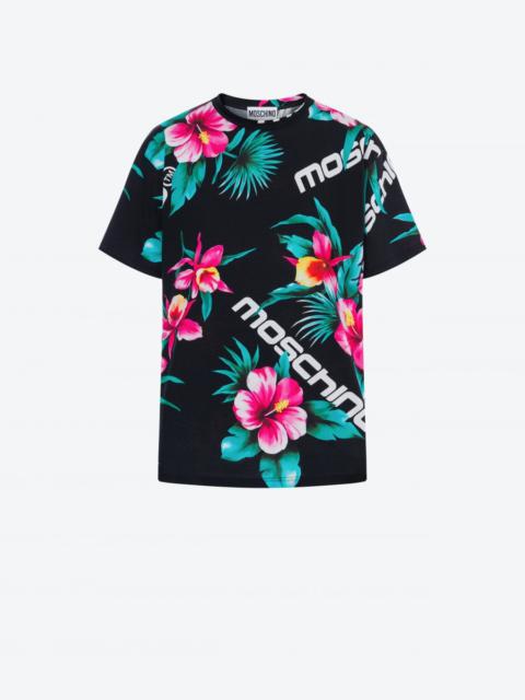 HIBISCUS PRINT JERSEY T-SHIRT