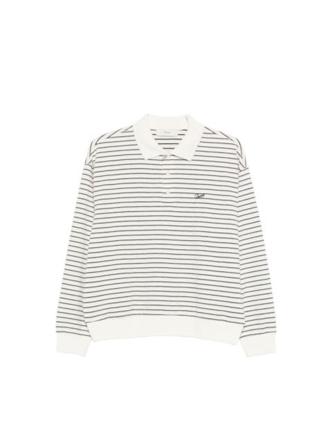 Dunst Striped cotton polo shirt