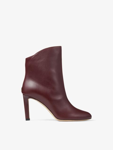 JIMMY CHOO Karter Ab 85
Burgundy Calf Leather Ankle Boots