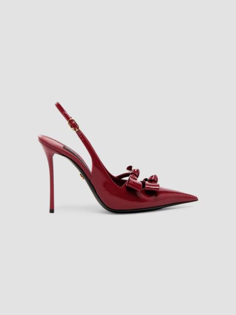Dolce & Gabbana Women's 90MM Patent Leather Slingback Pumps - Tono Vino