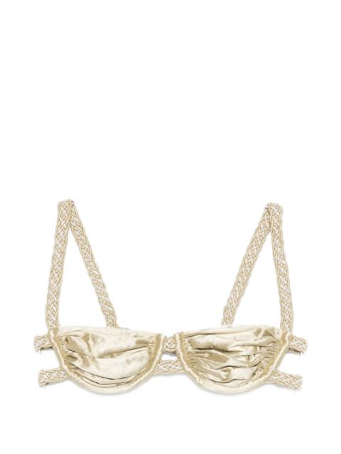 ISA BOULDER weave strap bikini top