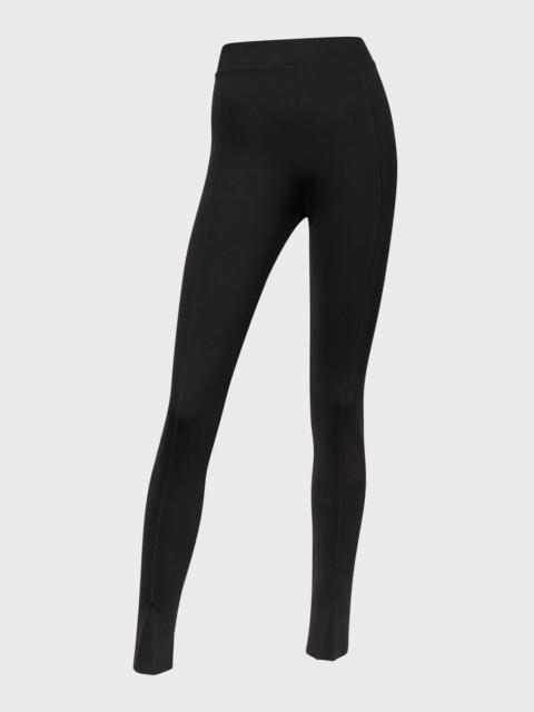 Wolford Grace High-Rise Front-Slit Leggings