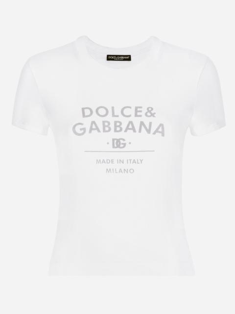 Jersey T-shirt with Dolce&Gabbana lettering