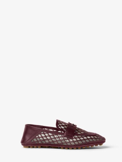 FENDI Baguette Burgundy leather loafers