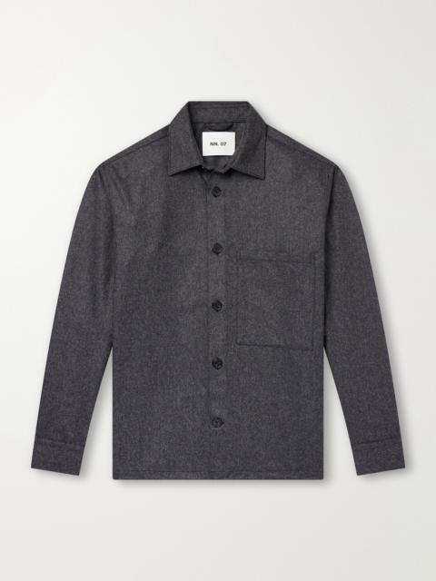 NN07 Freddy Herringbone Wool-Blend Shirt