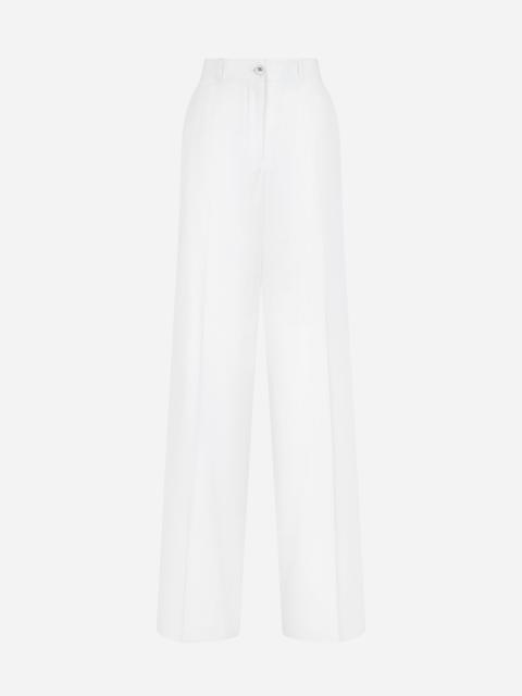 Dolce & Gabbana Flared cotton gabardine pants