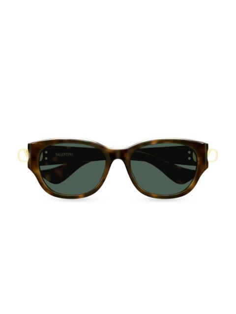 Valentino Women's Vain Light 55MM Square Sunglasses - Brown Green