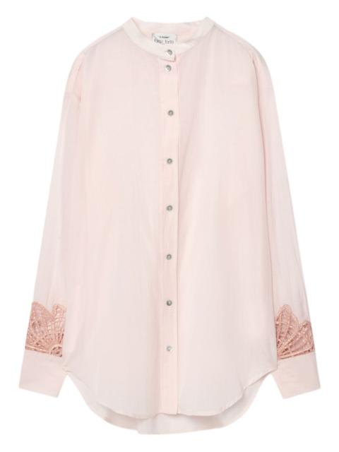 forte_forte lace-embellished shirt