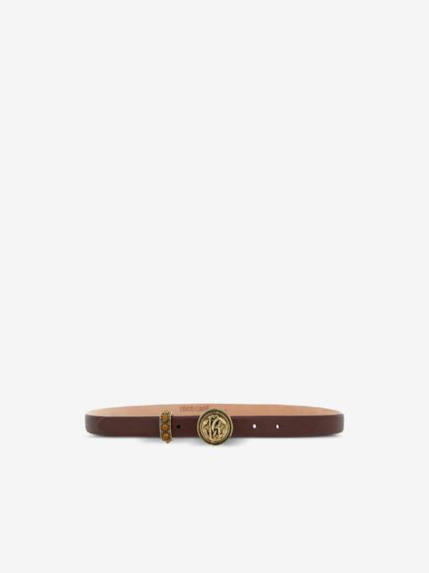 Roberto Cavalli logo-plaque leather belt